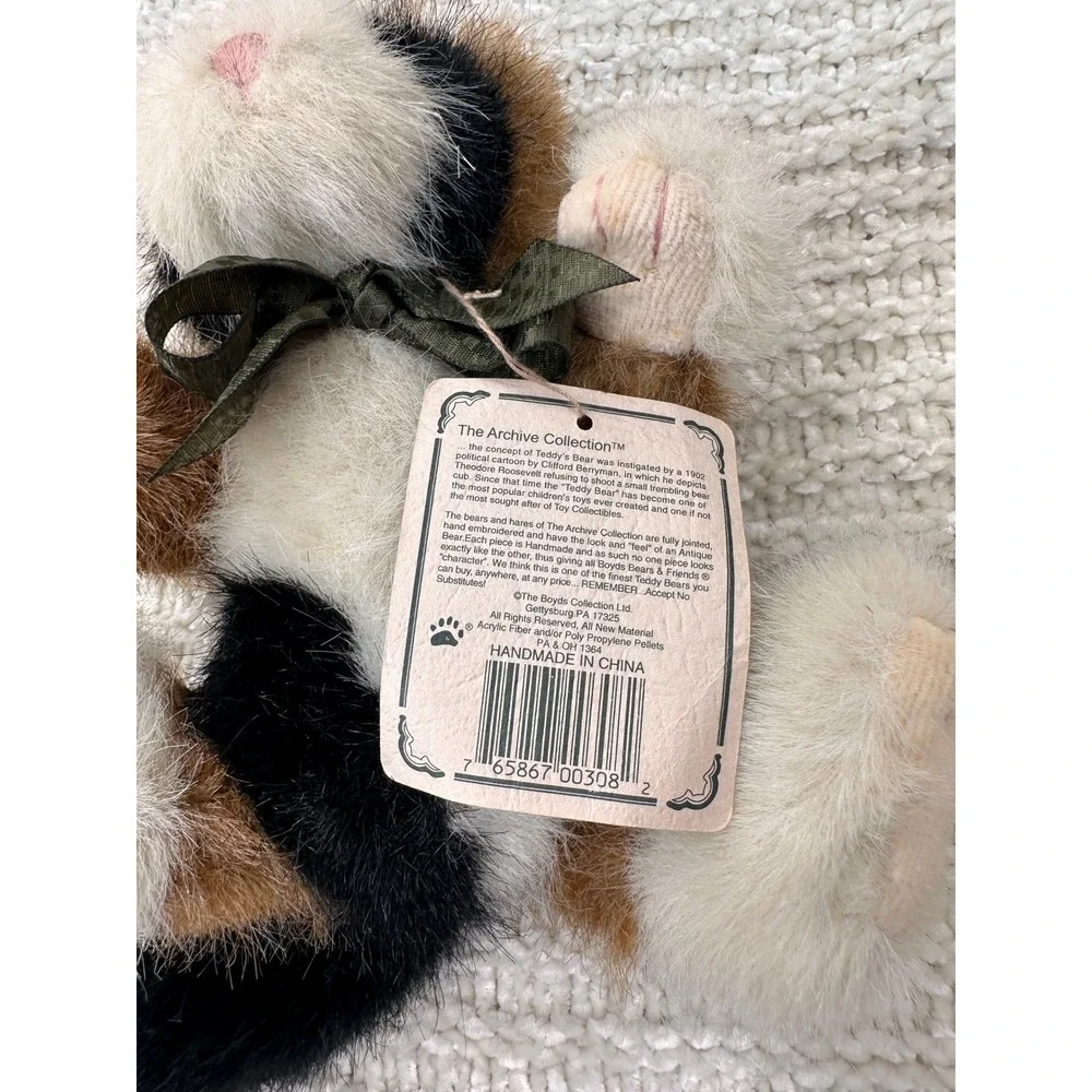 Boyds Bears Plush Huxley W Penworthy Calico Cat Vintage‎ Stuffed Animal Toy 8